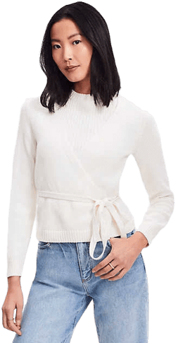 Loft Women's Layered Wrap Sweater
