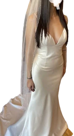 Lillian West by Justin Alexander Satin Wedding Dress