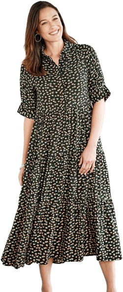 Ella Simone Tiered Floral Maxi Dress