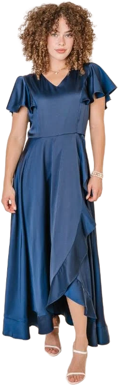 Ivy City Co Callie Asymmetrical Wrap Maxi Dress
