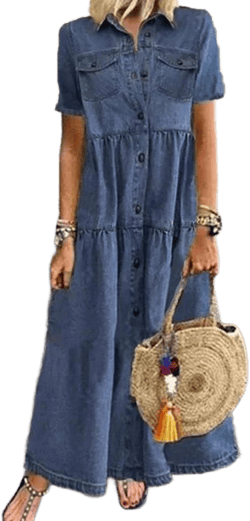 Layla Long Denim Dress