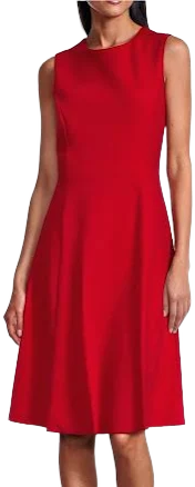 Scuba Crepe Fit and Flare Dress