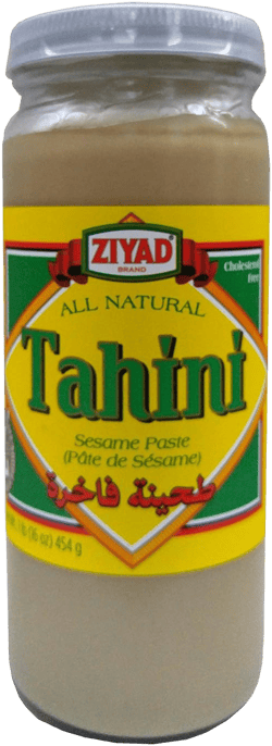 Ziyad Tahini Paste, Ground Sesame Seed Paste, 16 oz (Pack of 12), Smooth and Creamy, Essential for Hummus, Middle Eastern Cuisine