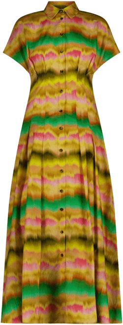 Lela Rose Women's Sunset Seam Detail Cotton Poplin Shirtdress
