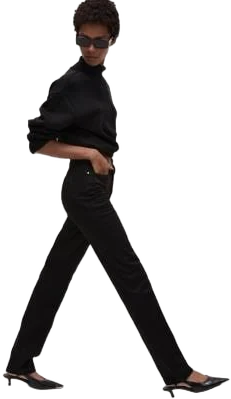 M&S High Waisted Embellished Straight Leg Jeans