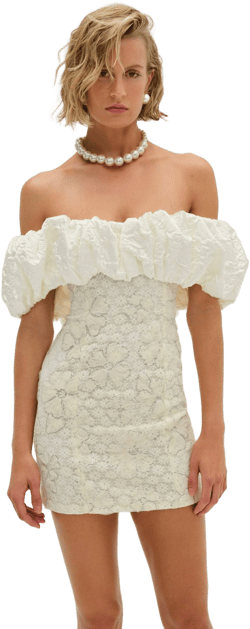 For Love & Lemons Snowflake Daisy Mini Dress