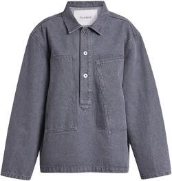 JW Anderson Women's Patch-Pocket Denim Rugby Shirt