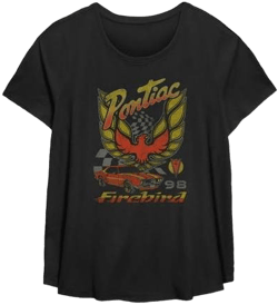 Women's General Motors Retro Pontiac Firebird Logo Graphic T-Shirt