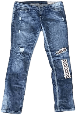 Free People Quilted Patch Jeans