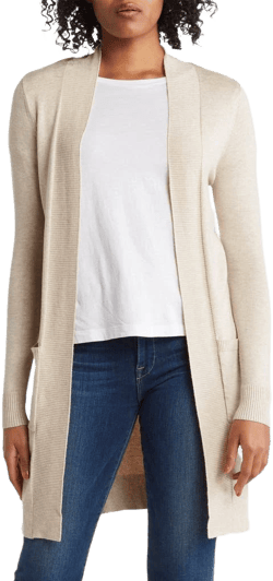 Design Hudson Mid Thigh Lightweight Cardigan