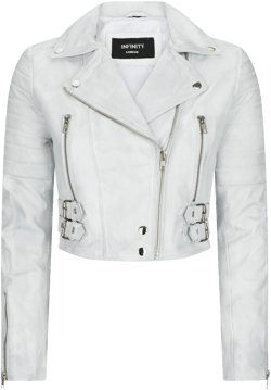 Women's Slim Fit Leather Cross Zip Biker Jacket