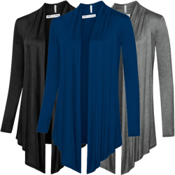 Free to Live Women's Lightweight Open Front Cardigan Sweater