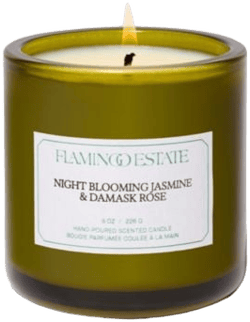 Flamingo Estate Night Blooming Jasmine and Damask Rose Candle 8 oz.  
