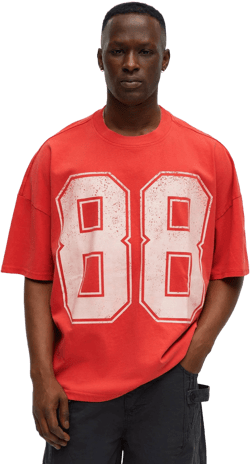 Fashion Nova Men's 88 Oversized Short Sleeve Tee Shirt