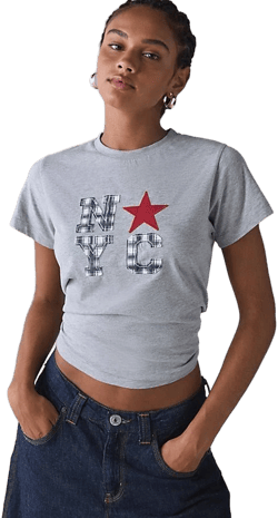 NYC Star Applique Slim Tee
