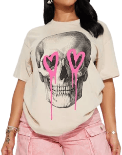 Fashion Nova Eternal Love Skull Graphic T-Shirt