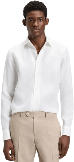 Boss Men's Beckham x Boss Regular-Fit-Shirt in Linen