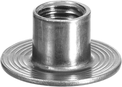 uxcell M10 T-Nuts, 12pcs Carbon Steel Tee Nuts, Round Base Weld Nuts 12mm Height Through Hole Flange Insert Female Thread Plate Nuts M10x12mm