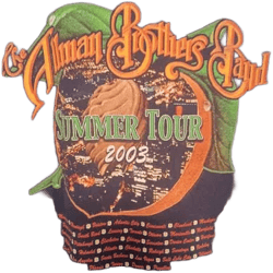 Anvil The Allman Brothers Band Summer Tour 2003 T-Shirt