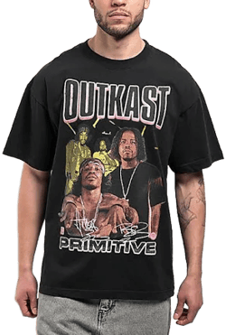 Primitive Men's Outkast Headline Heavyweight Cotton Tee Shirt