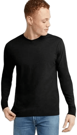 Hanes Long-Sleeve T-Shirt Originals Men's Tri-Blend Lightweight Crewneck Jersey