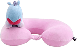BT21 MANG Character Soft Plush Stuffed Animal Travel Neck Pillow for Sleeping and Traveling, Pink