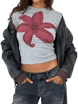 Hibiscus Print Baby Tee