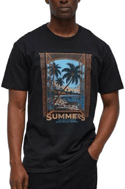 Fashion Nova Men's Summers Palm Trees Tee Shirt