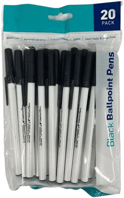 Wexford Black Ink Smooth Writing Ballpoint Pens