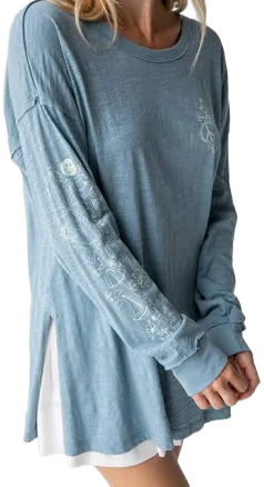 Natural Life Oversized Cotton Doodle Tee