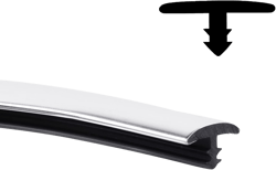 1/2"(12mm) Chrome T-Molding Edge Trim 29FT Flexible Polyethylene Center Barb Tee Moulding Strip for Edge Slit, Arcade Game Cabinets Ceiling Wall Tables Counters Shelves DIY Projects 29Foot 1/2in Wide Chrome