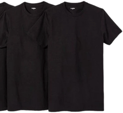 Men's Short Sleeve 4pk Crew Neck T-Shirt - Goodfellow & Co Black M: Lightweight Jersey