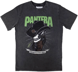 Pantera Skeleton Cowboy Stone Wash T-Shirt