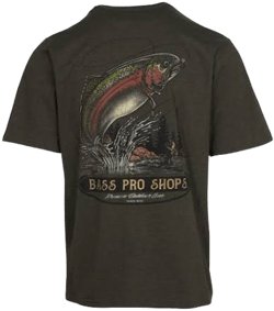 Bass Pro Shops Men's Vintage Rainbow Trout Fly Fishing T-Shirt