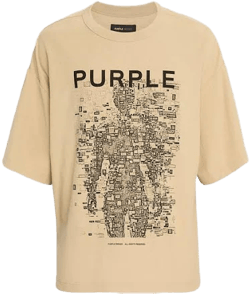 PURPLE BRAND Men's Oversized-Fit Atoms Graphic T-Shirt