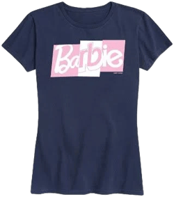Barbie Women's Block Mixed Font Logo T-Shirt