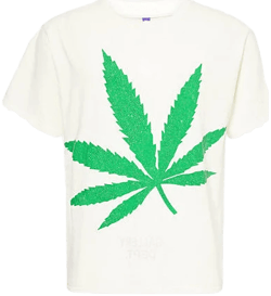 Gallery Dept. Weed Glittered Cotton-Jersey T-Shirt