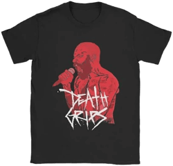 Vintage Death Grips Round Collar Short Sleeve Cotton T-shirt