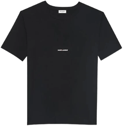 SAINT LAURENT - Logo t-shirt, L Black