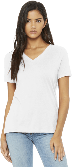 Bella + Canvas Women's Relaxed Jersey V-Neck T-Shirt
