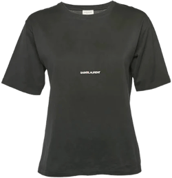 Saint Laurent Pre-Owned logo-print cotton T-shirt women
