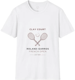 French Open Roland Garros Vintage Tennis T-Shirt