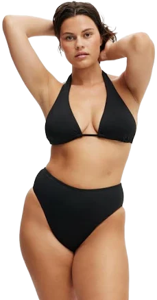 Cotton On Women's High Apex Slider Triangle Bikini Top