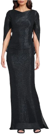 Betsy Adam Women's Metallic Evening Dress