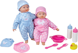 Lissi 11" Twin Baby Dolls Blue & Pink
