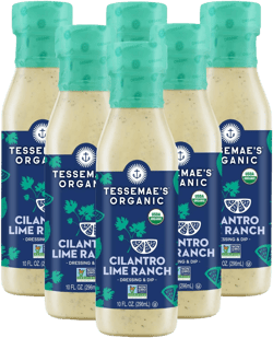 Tessemae's All Natural Salad Dressing - Fresh Flavors for Every Plate (6 pack, CILANTRO LIME RANCH)