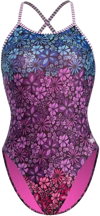 Uglies Women's Retro Flora Diver Back One Piece Swimsuit