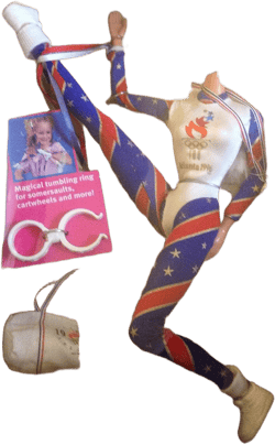 Barbie Olympic Gymnast 1996 Atlanta Games Doll Red, White, Blue & Gold; Colors May Vary.