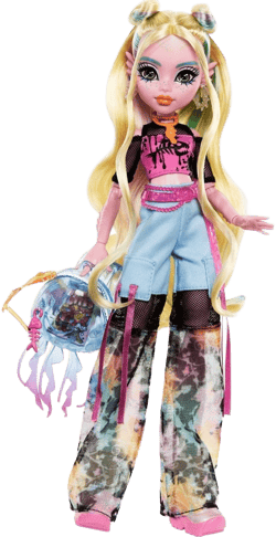 Monster High 12.7&#34; Lagoona Blue Fashion Doll Blonde Hair/Green Eyes with Pet Neptuna and Accessories