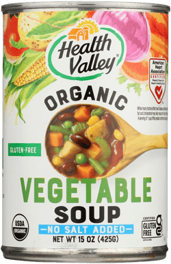 Health Valley, Organic, Vegetable Soup, No Salt Added, 15 oz (425 g) - 2PC